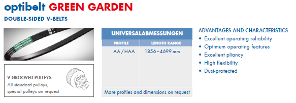 Courroie hexagonale AA109
