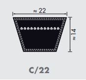 Courroie C133(Li=3378)