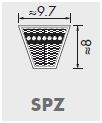 Courroie SPZ837Lw