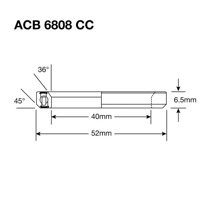 Roulement Enduro ACB 6808 CC BO - ABEC 5 - Black Oxide (Angular Contact) - 40x52x6,5 (36x45°)