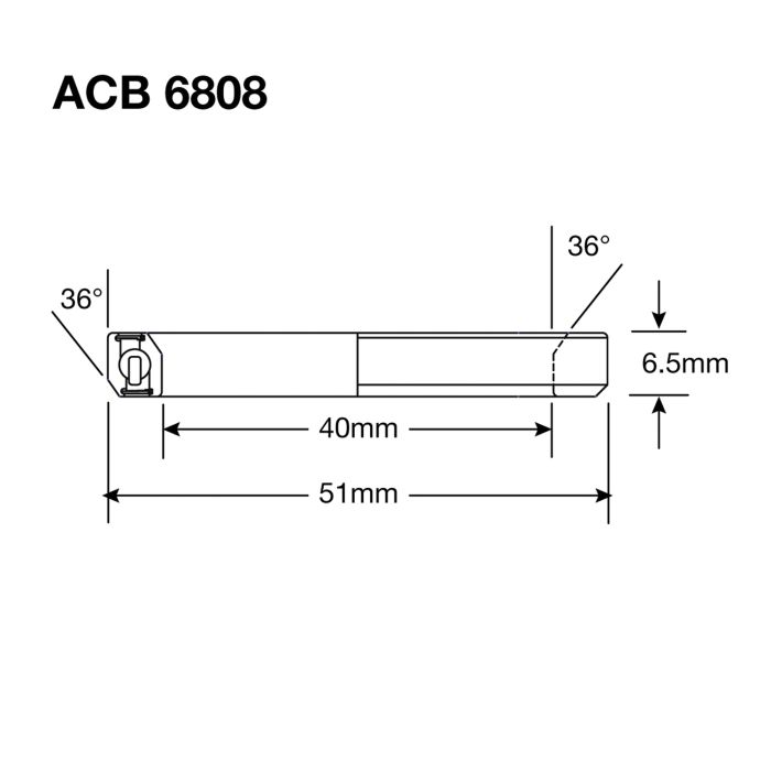 Roulement Enduro ACB 6808 SS - 440c Stainless (Angular Contact) - 40x51x6,5 (36x36°)