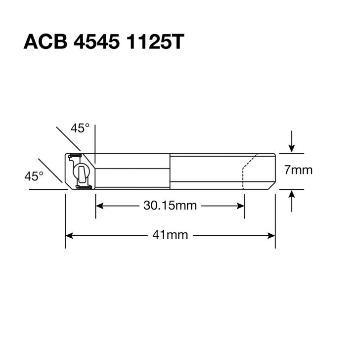 Roulement Enduro ACB 4545 1125T SS - 440c Stainless (Angular Contact) - 30,15x41x7 (45x45°)