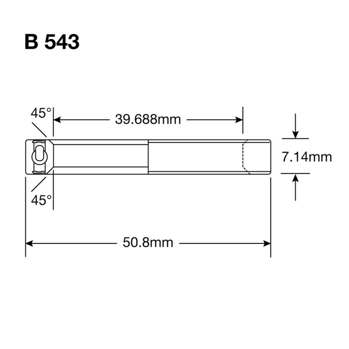 Roulement Enduro B 543 2RS A/C - ABEC 3 (Angular Contact) - 1 9/16''x2''x9/32''