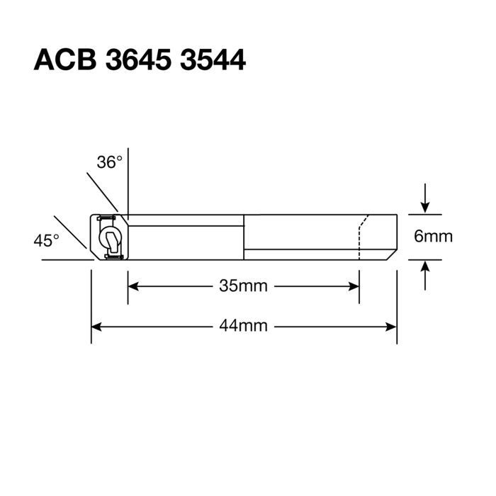 Roulement Enduro ACB 3645 3544 SS - 440c Stainless (Angular Contact) - 35x44x5,5 (36x45°)