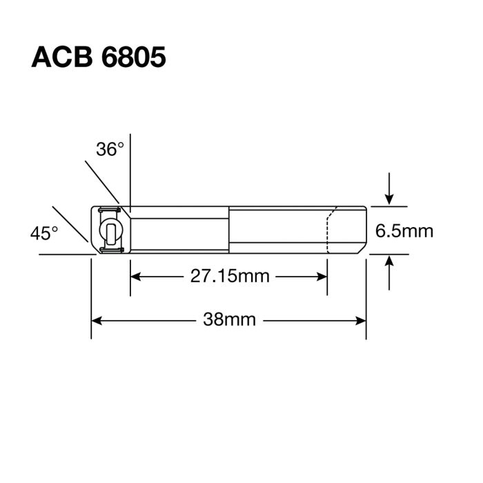 Roulement Enduro ACB 6805 SS - 440c Stainless (Angular Contact) - 27,15x38x6,5 (36x45°)