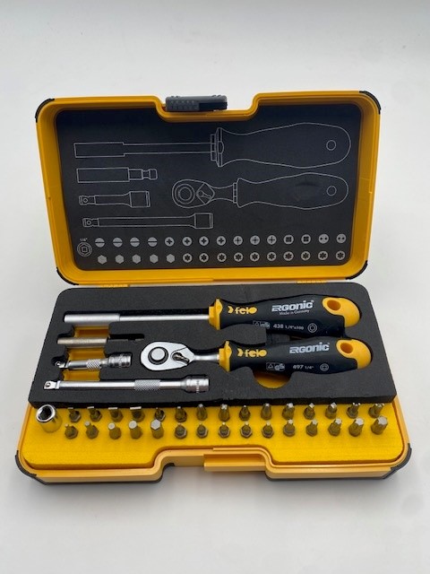 Felo XL-Strongbox "R-GO 36" 1/4" 36-pcs. SL/HEX/PH/PZ/TORX®/SQ/SPANNER/BH/MS