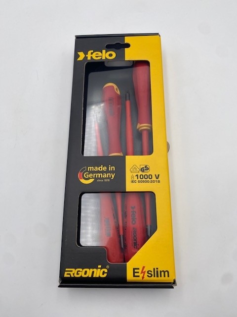 Felo Tournevis ERGONIC VDE E-slim Jeu 4-pcs. SL/Z