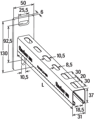 Console ALK 37mm x 450mm
