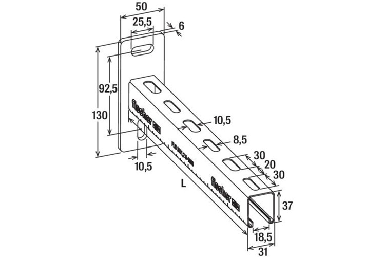 Console ALK 37mm x 450mm