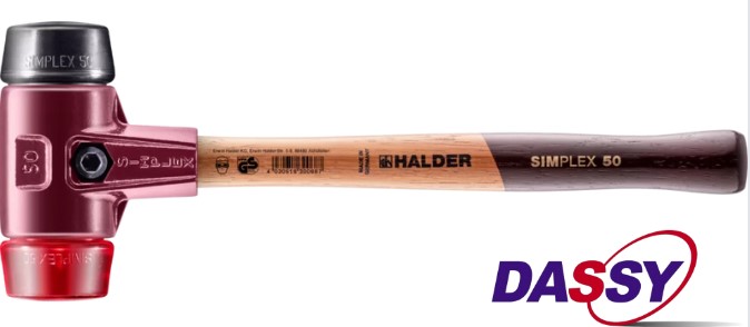 Maillet SIMPLEX à boitier en Zinc moulé manche bois diam 50 Caoutchouc / Plastic