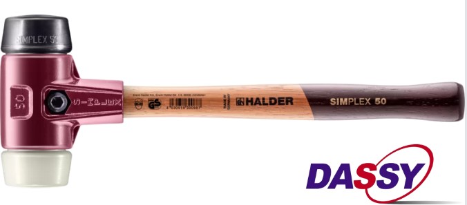 Maillet SIMPLEX à boitier en Zinc moulé manche bois diam 50 Caoutchouc / Nylon