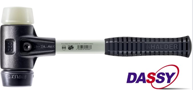 Maillet SIMPLEX à boitier en fonte malléable renforcée manche fibre diam 50 Caoutchouc chargé / Nylon