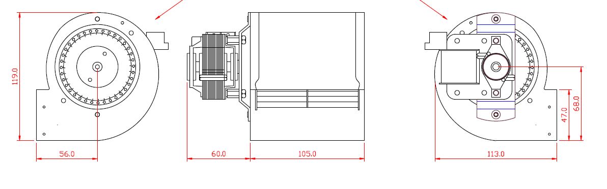 Ventilateur SWEGON DDL 76-86 LM59 - Moteur à gauche - Récupel incluse