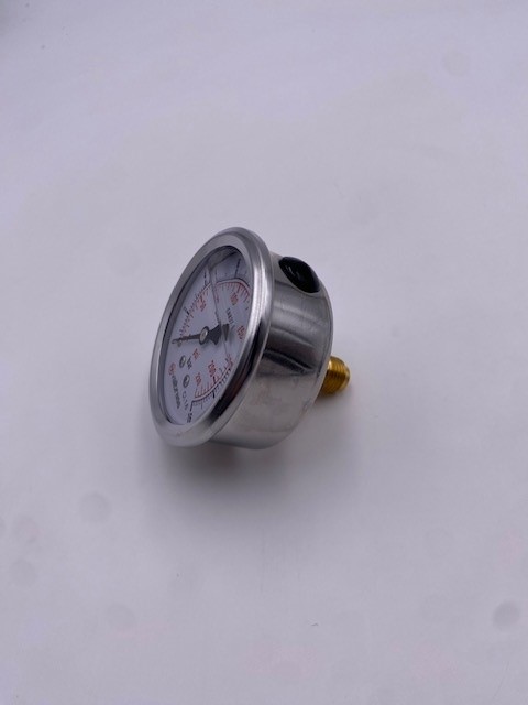Manomètre 25bar axial  avec huile silicone diamètre 63mm