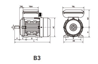 Moteur  MMP2-80G2  1,1KW   3000 min-1  1x230V  B3