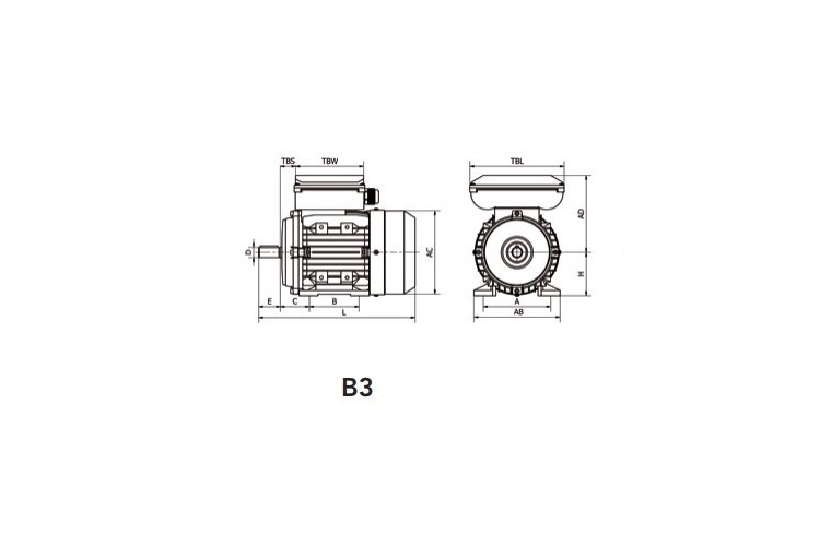 Moteur  MMP2-90L4  1,5KW   1500 min-1  1x230V  B3