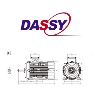 Moteur  SPL 80M2D  1,1KW   3000 min-1  230/400V  B3