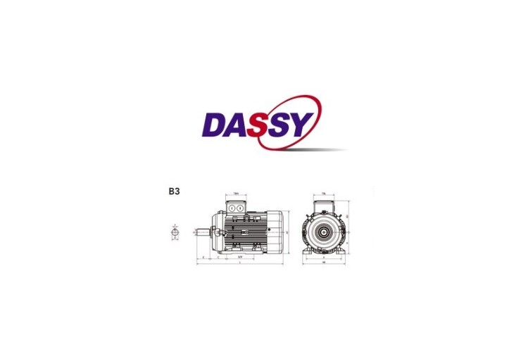 Moteur  SPL 90L4D  1,5KW   1500 min-1  230/400V  B3