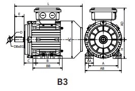 Moteur  ST3-112M4  4KW   1500 min-1  230/400V  B3