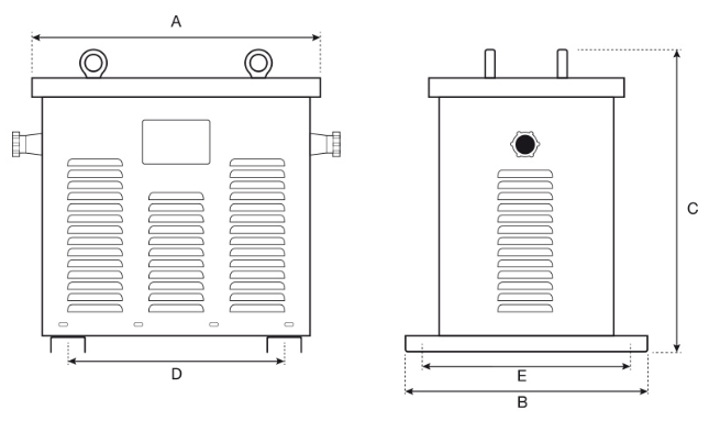 Autotransformateur triphasé 230/400V 3 KVA sous coffret